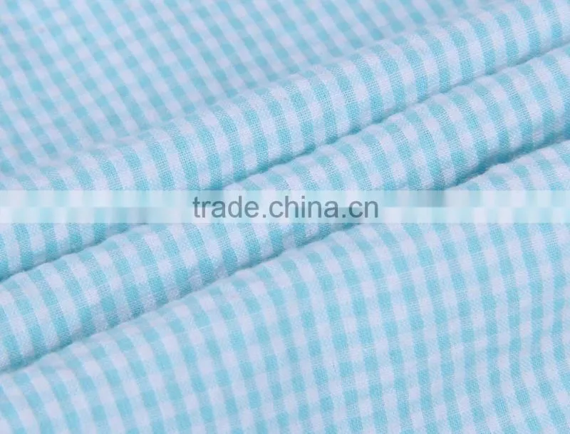 2017 latest design seersucker men's short sleeve shirt