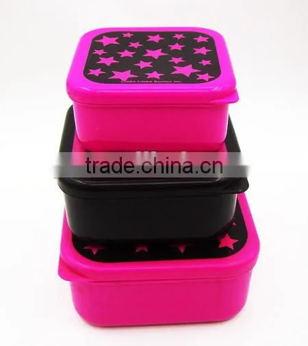 3PCS Square Lunchbox bento box set /storage box
