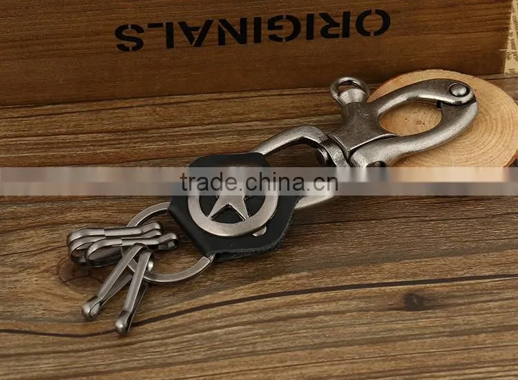 2016 Keychain/Key Tag /Key Fob,Star Handmade Leather Key Chain