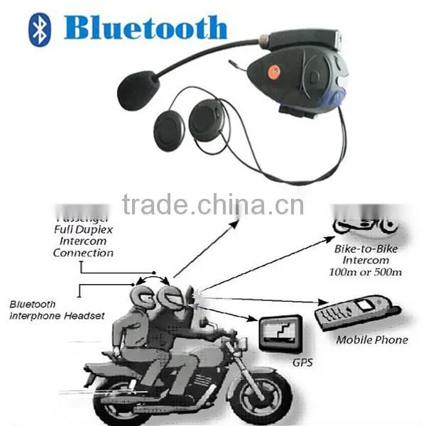 Motorcycle Helmet More Than 500mts Intercom Distance Interphone Bluetooth Headset