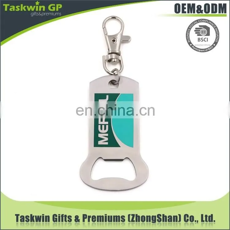 High quality metal custom bottle opener keychain with your own logo design