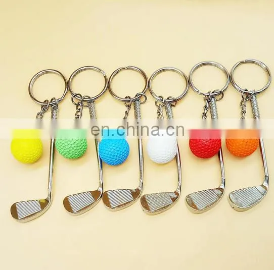 Newest Popular Sports goods Keychain Candy Color Golf ball Keychain