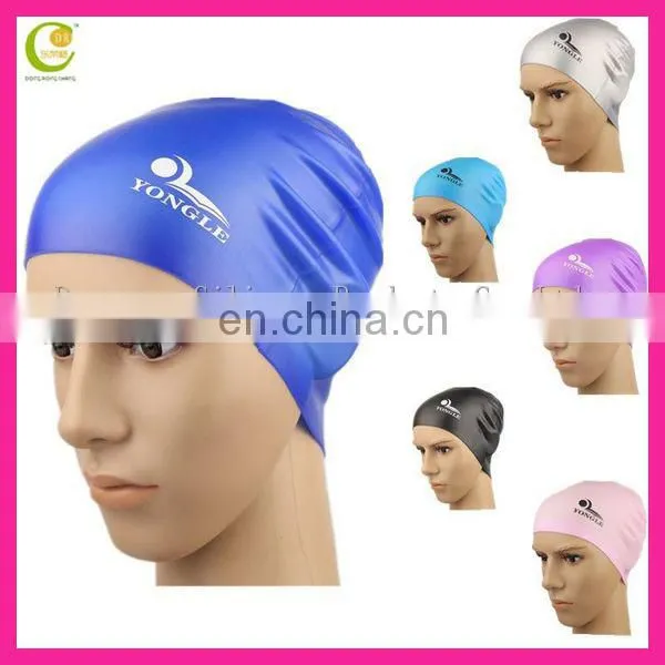 2014 professional factory manufacture competitive price rainbow colors most popular waterproof custom silicone swim cap