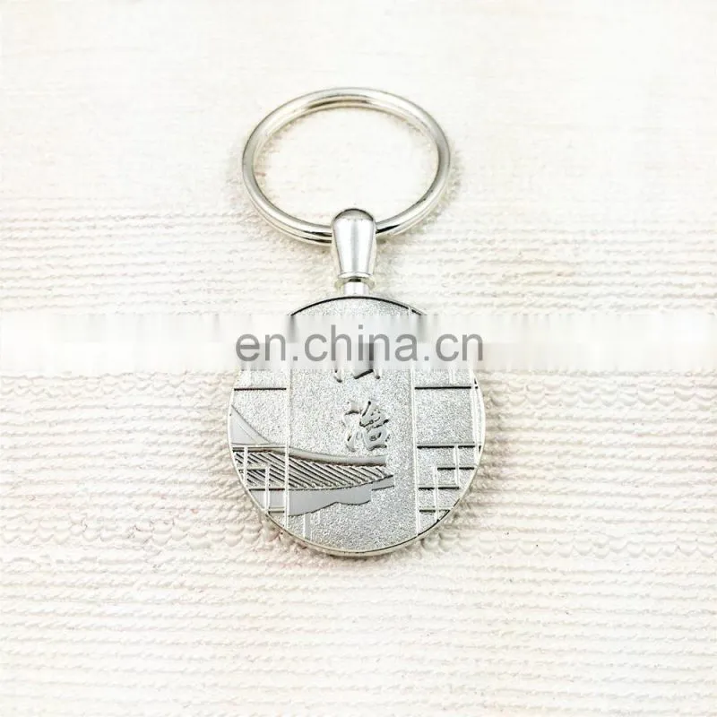 Custom keychain metal nickel finish for Christmas gift