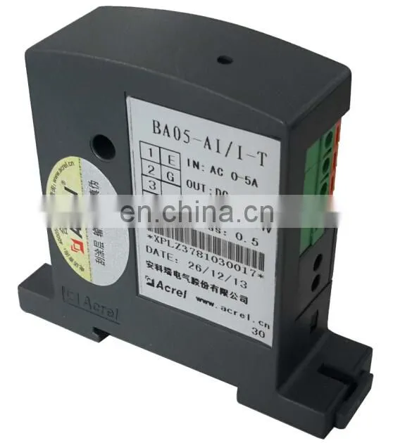 single phase AC 0-10A input current transmitter DC signal output true effective value measurement adopted