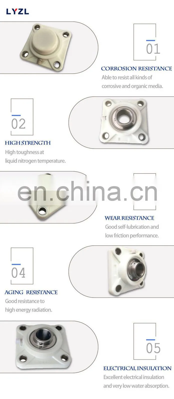 waterproof nylon Plastic plummer pillow block bearing SUCF202 SUCF203 SUCF204 SUCF205 SUCF206 SUCF207 SUCF208 SUCF209 SUCF210