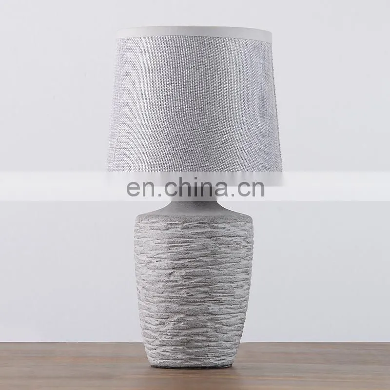 Ancient stone pattern ceramic night lights and china table lamp