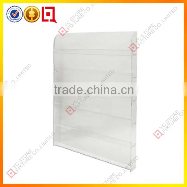Clear wall mount clear acrylic custom nail polish display rack
