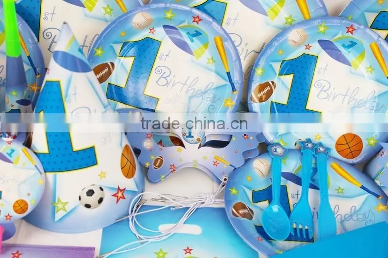2016 New 78pcs Sports Boy Kids Boys Birthday Party Decorations Kids Event Party Supplies Party Decoration PS001