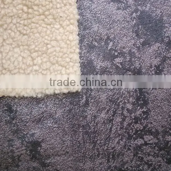 Bronzed Suede Fabric Bonded With Lamb Velvet Fabric For Garment