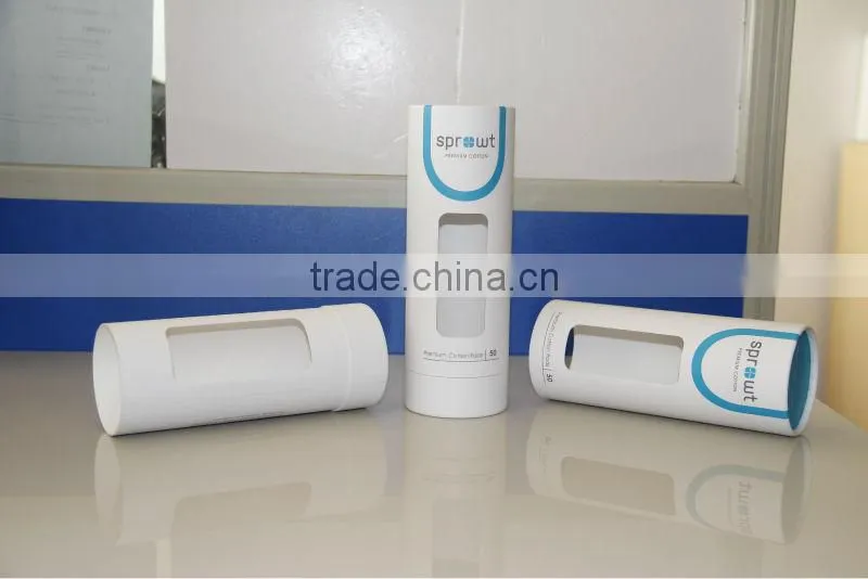 Fashion Paper Tube with PVC show window for gifts packaging