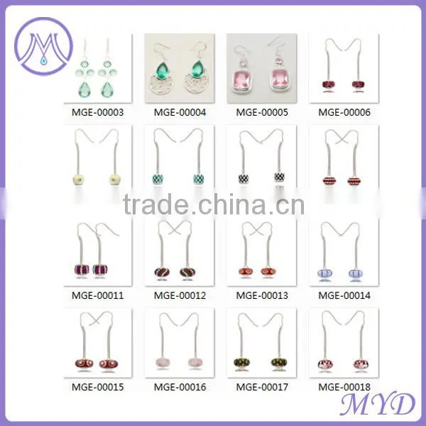 murano glass bead earrings