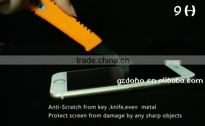 clear gold tempered glass screen protector for iphone5 0.3mm 2.5D shine glass with factory price