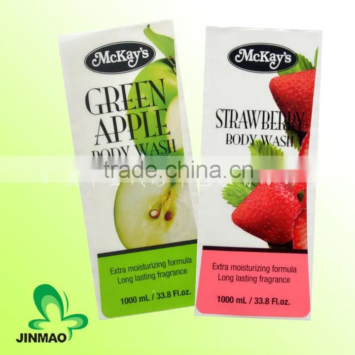 Small liquid product label Pearl film adhesive labels