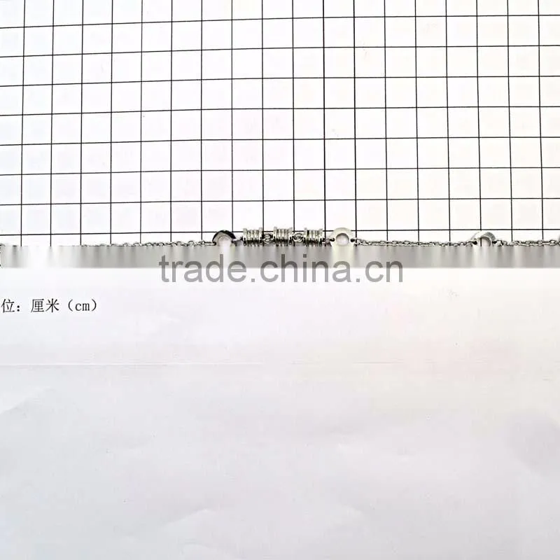 Silver color round beads man chain stainless steel bracelet