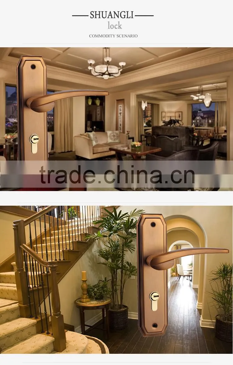 2015 Newest Hot Sale wood door handle lock from China supplier