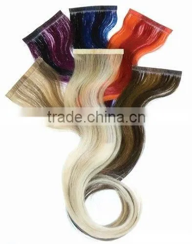 Hand Tied Weft Hair Extension ,PU Weft, Skin Weft Seamless Hair Extensions