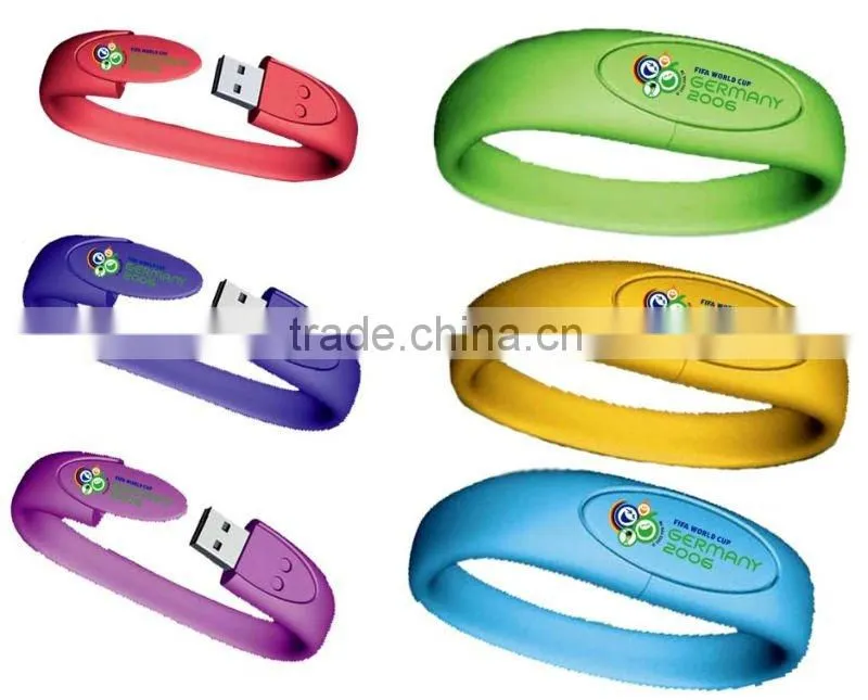 Sillicone Bracelet USB with 2.0 USB Interface Pendrive Bracelet Wirst USB 1 GB