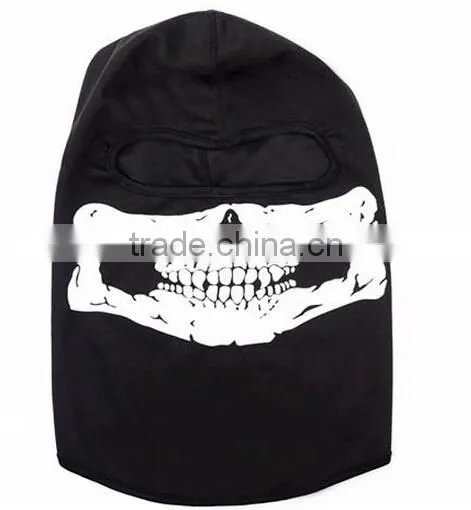 White Skull Balaclava Hood Full Warm Neck Face Cycling Ski Windproof Protector Mask
