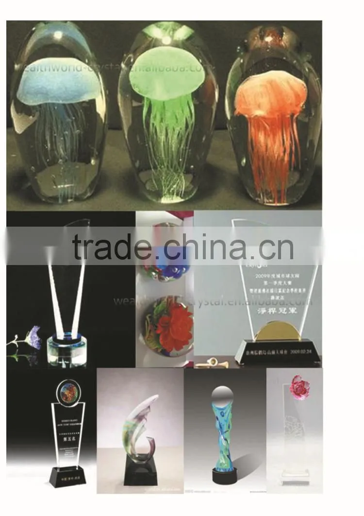 new design crystal trophy and awards