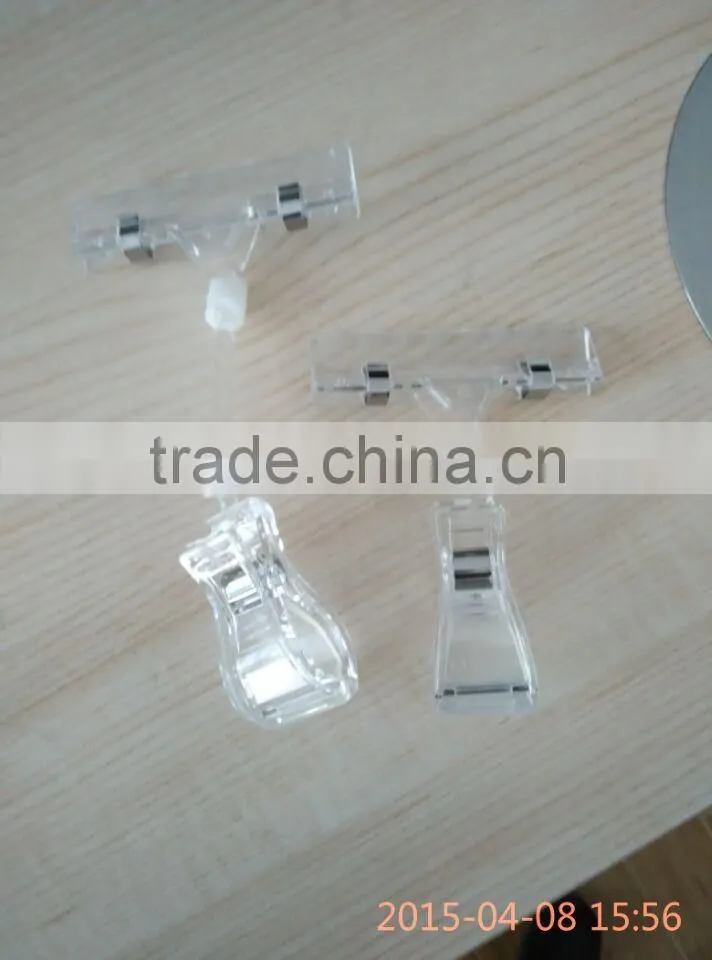 Desktop sign holder display clips