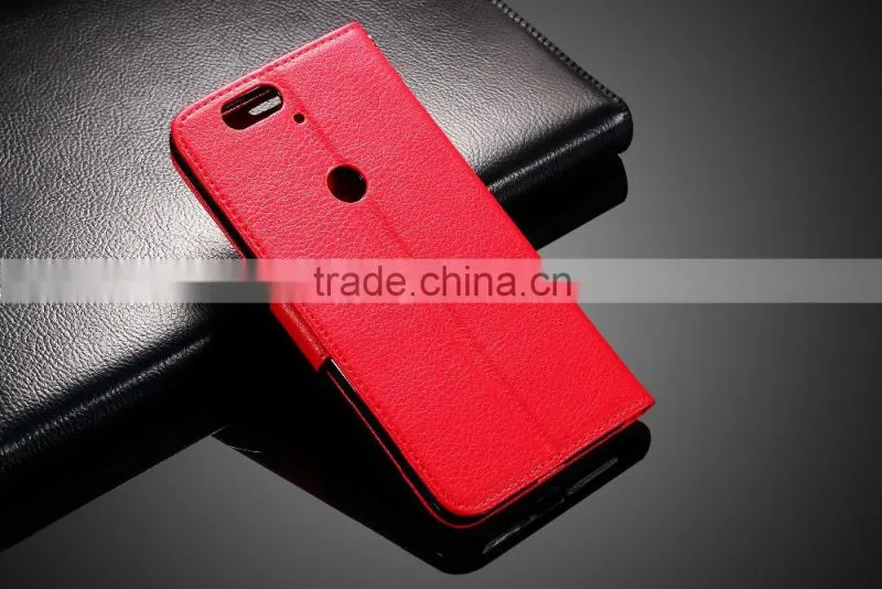 MMT Litchi Grain Card Holder Case For Huawei 6P with Buckle Leather Wallet Case with PC Back Cover MT-4928