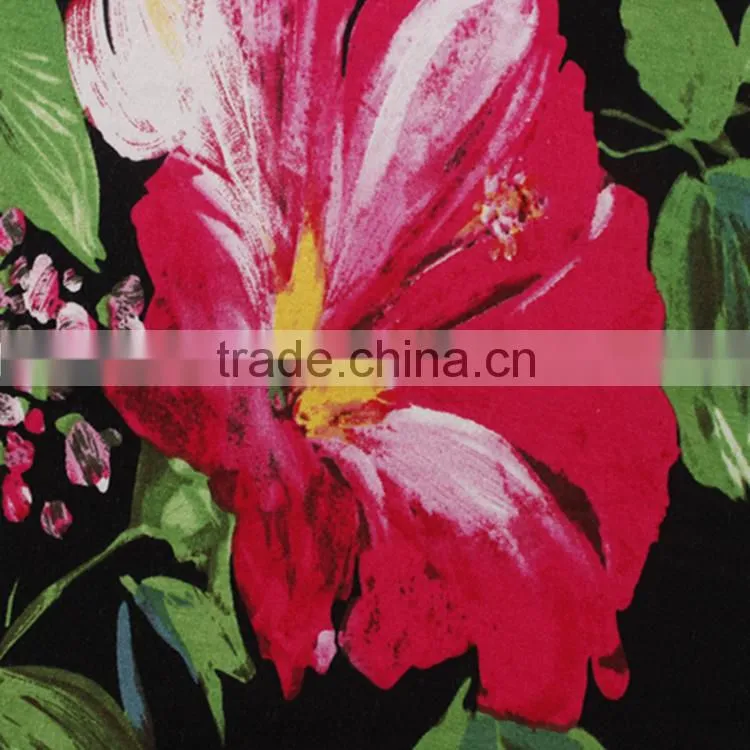 china textiles 100% cotton fabric flower printing for fashion one-piece dress