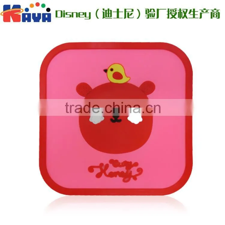 Durable heat-insulated soft pvc cartoon coaster