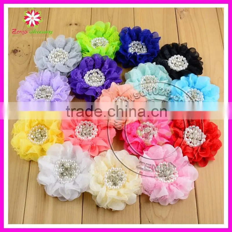 Layers silk flower, silk fabric flower for hair, silk flowers for clothes
