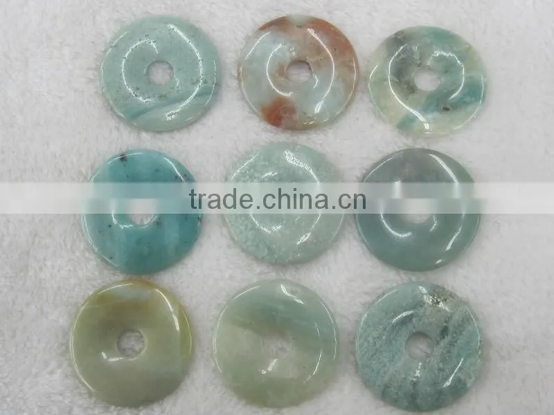 15-50mm Fancy Natural Picasso Jasper donut gemstone pendant
