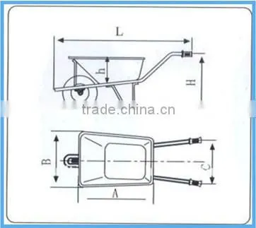 WB6400 wheel barrow Africa Market model