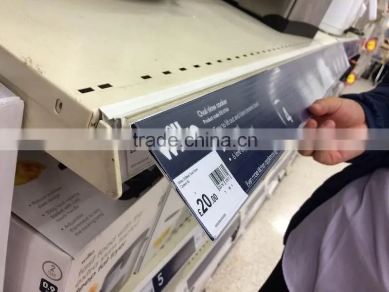 Supermarket Clear Plastic Price Holder