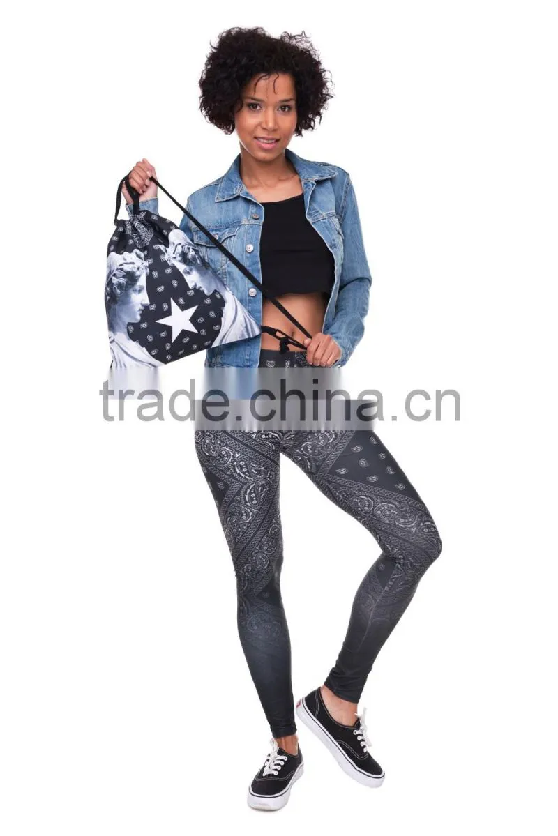 High Quality 3D Printed Bandana Statue Cool Custom Microfiber Drawstring Bag