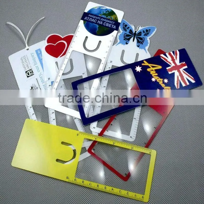 Good promotion gift Magnification 3X pvc magnifying glass/hand lens/eye gauge