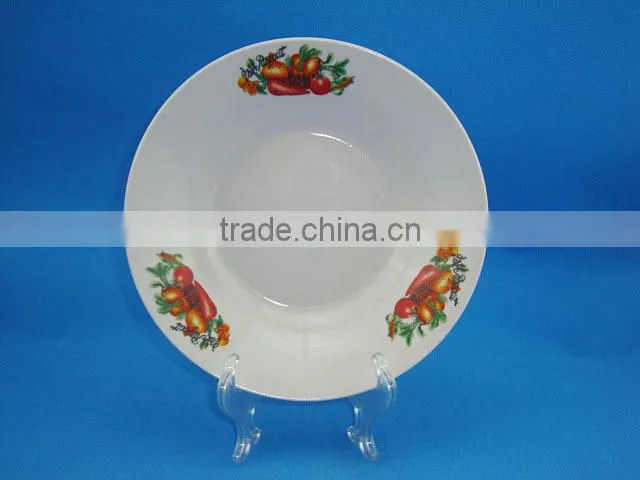 Factory direct sale porcelain soup plate for all market