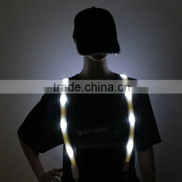 wholeasale custom suspenders flashing led party suspenders
