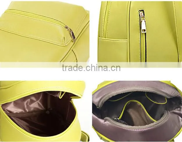 2015 High Quality Trendy PU lady backpack