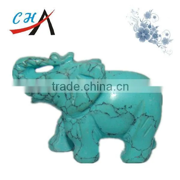 Semi Gemstone Hand Carved Elephants Indian