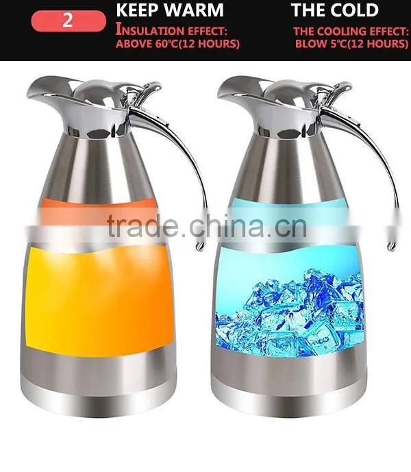 Thermal Carafe,85 Oz Big Capacity Electric Personalized 304 Stainless Steel Induction Coffee Pot