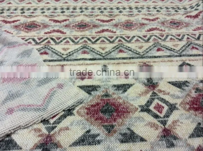 kintted flower printted fabric