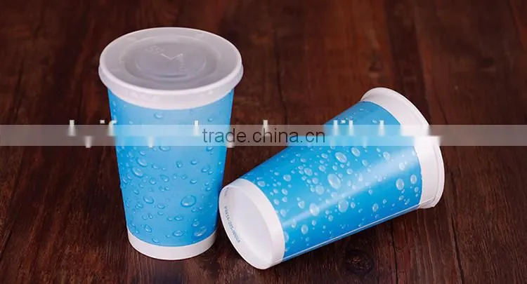 OEM logo printed eco-friendlly cold paper cup