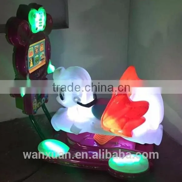 Led screen video racing game horse ride coin operatd kiddie ride
