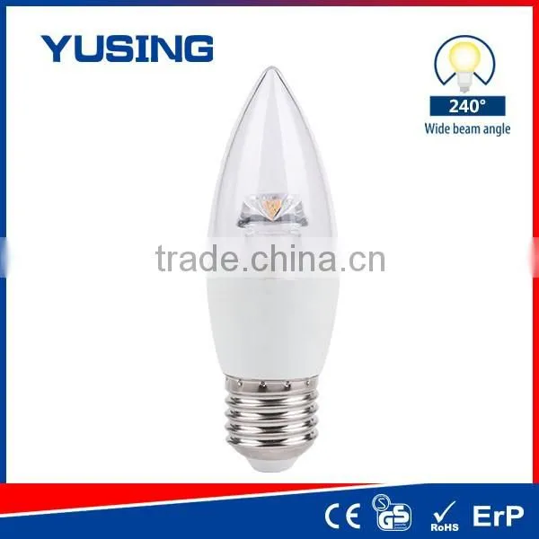 Hot Selling Pure White E14 LED Candle Bulb 3W LED Bulb Parts