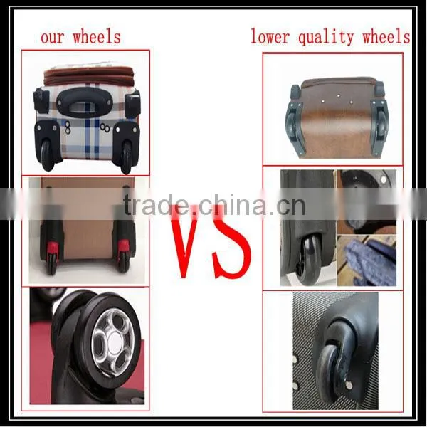 purple matched color aluminium trolley travel luggage