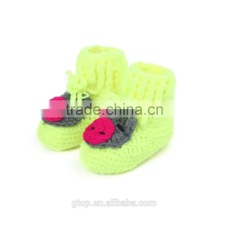 Baby Handmade Crochet Boots Shoes Supplier for 1-10 months old B-0009
