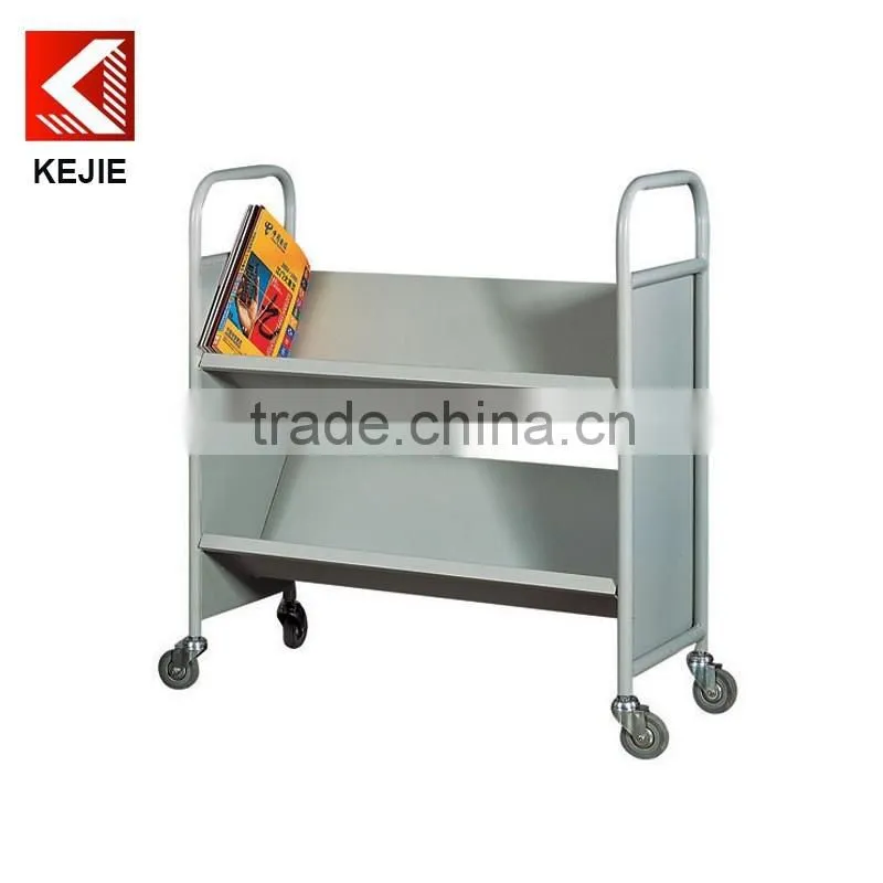 hot sale book cart metal book truck with low price