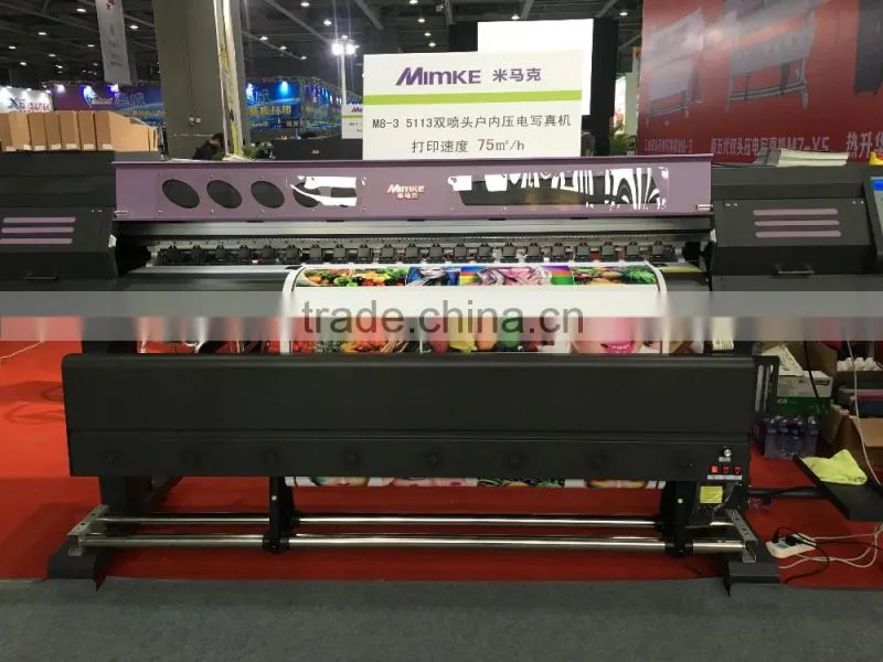 MIMKE Stable digital color printing machine with 1440dpi, CE, 1.8m double DX5113 head
