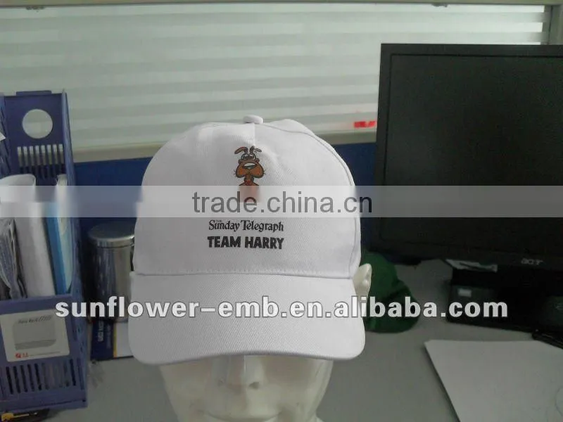 Cotton cap custom logo print logo and embroidery logo