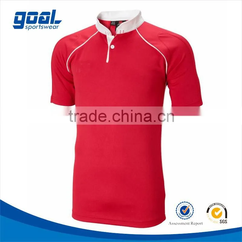 Cheap school kids polyester rugby training jerseys