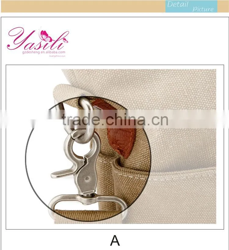 canvas shoulder bag with PU handles,blank canvas sling bag,canvas bag with outside pockets
